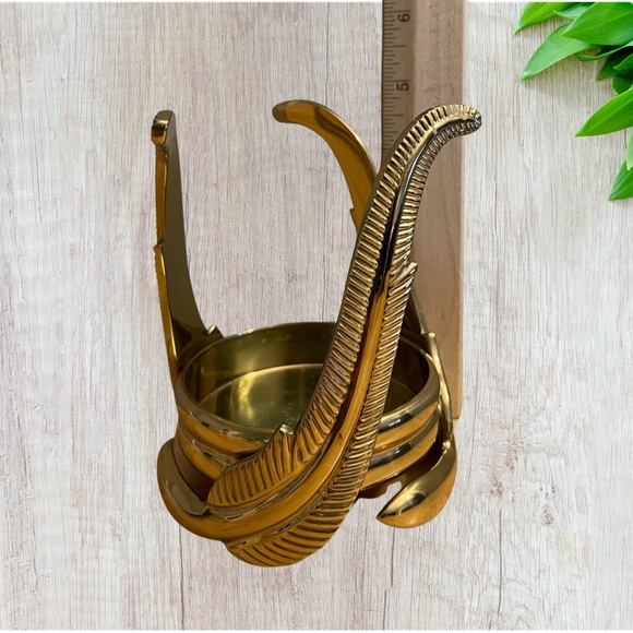 Partylite Brass Feather Candle Holder - Picture 5 of 6
